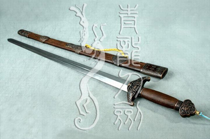 Épée Qian Long, Acier Damas - Aiguisée