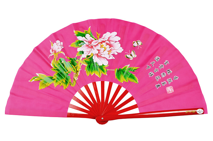 Éventail Tai Chi (Tai Ji Shan) Pivoine