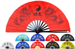 Ventilador Tai Chi (Tai Ji Shan) Duplo Dragão