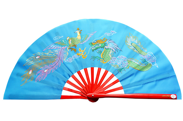 Ventilador Tai Chi (Tai Ji Shan) Dragão E Fénix