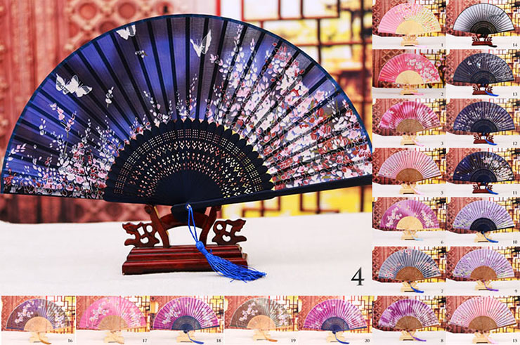 Bamboo and Damask Fan 2