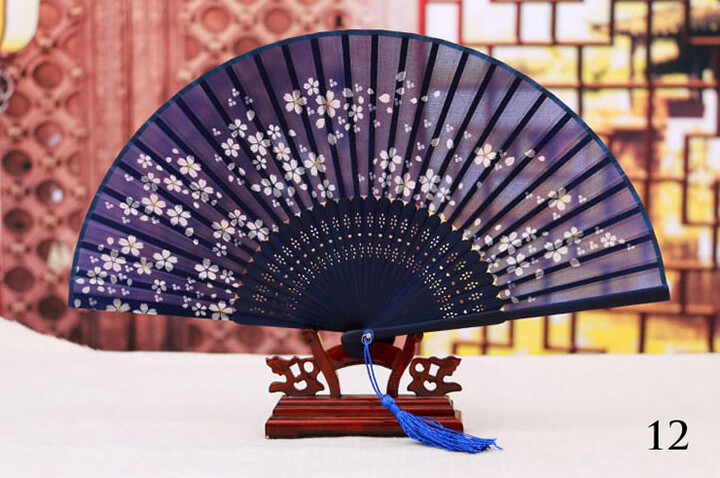 Ventilador Bambu e Tecido Damasco 2