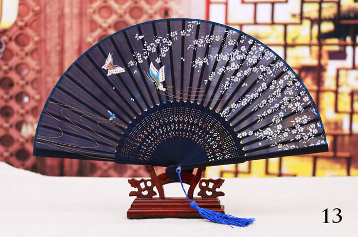 Ventilador Bambu e Tecido Damasco 2