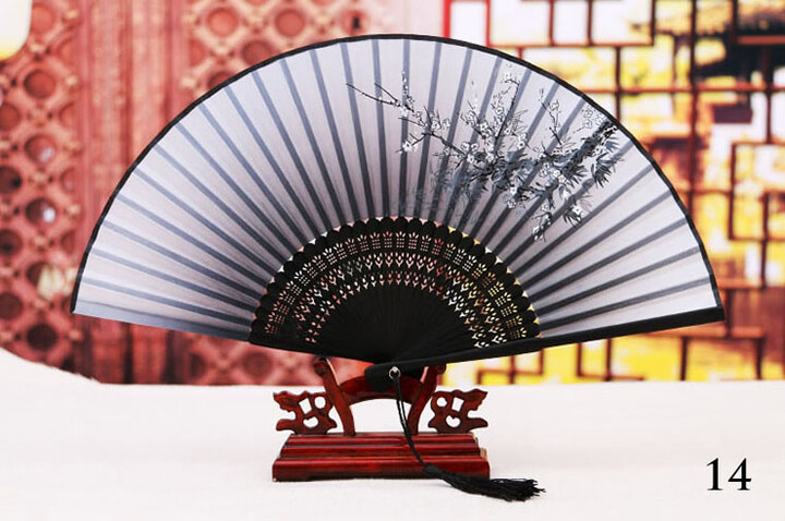 Ventilador Bambu e Tecido Damasco 2