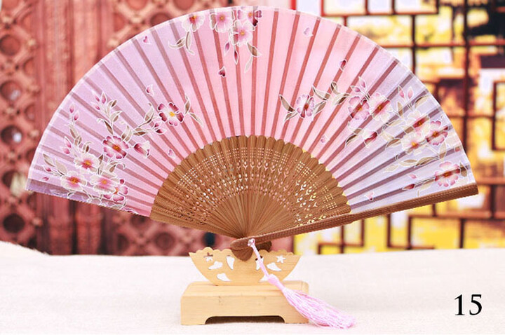 Ventilador Bambu e Tecido Damasco 2