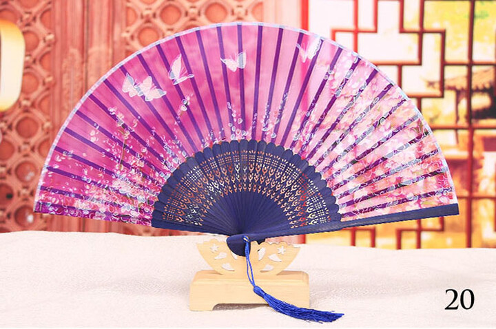 Ventilador Bambu e Tecido Damasco 2
