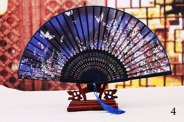 Ventilador Bambu e Tecido Damasco 2