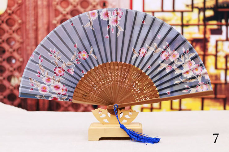 Ventilador Bambu e Tecido Damasco 2