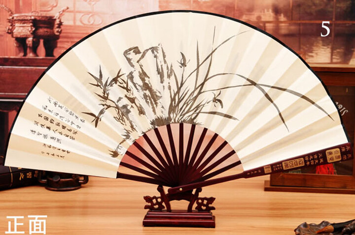 Ventilador Bambu e Tecido Damasco 4