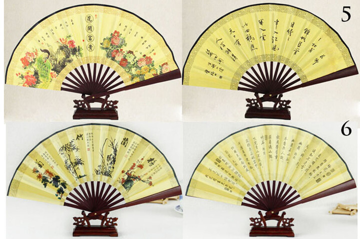 Ventilador Bambu e Tecido Damasco 5