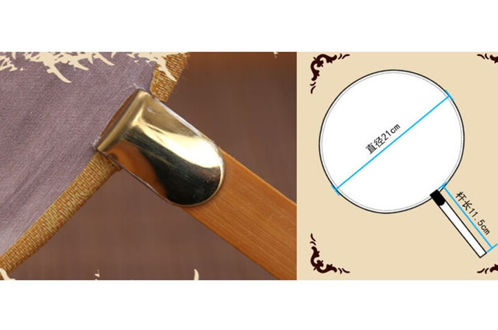 Ventilador Bambu e Tecido Damasco 8