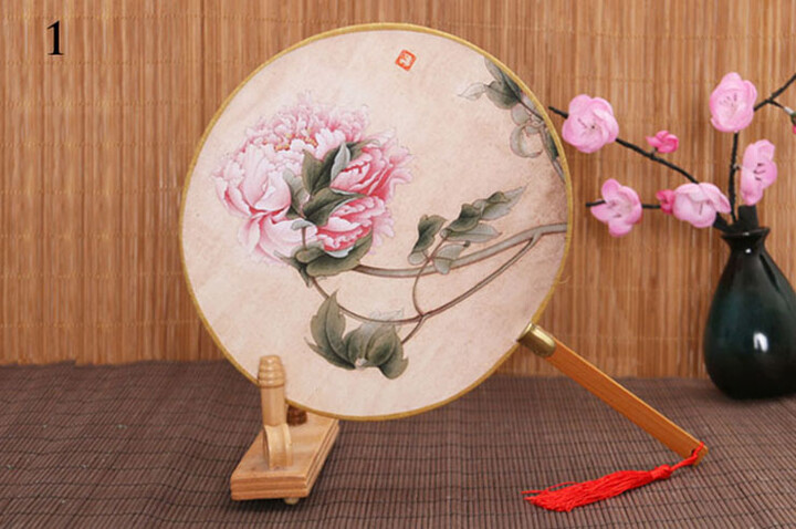 Ventilador Bambu e Tecido Damasco 8