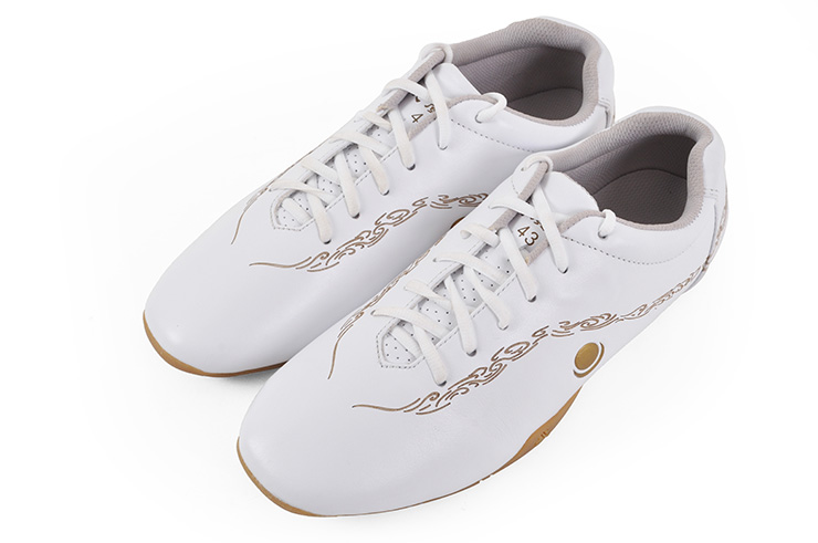 Zapatos «hua Jin» blanco y oro