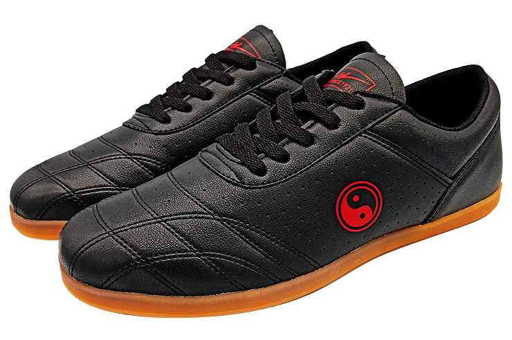 Double Star Taiji Shoes, Red Yin Yang