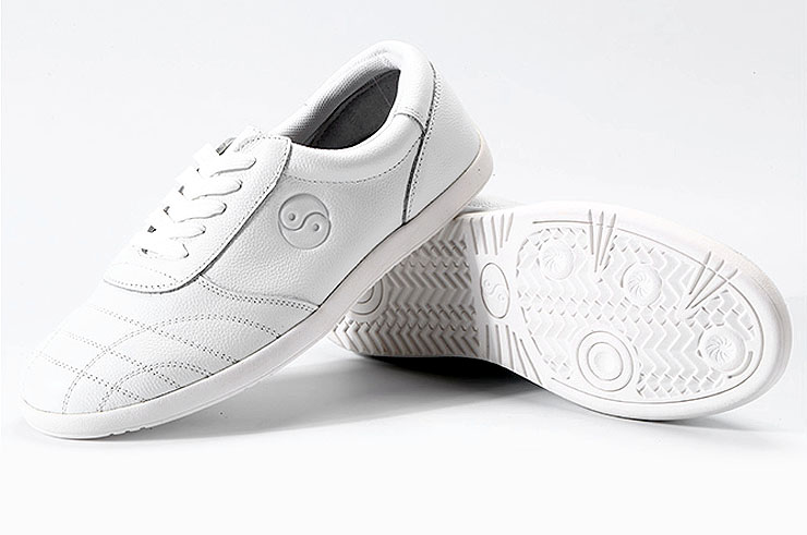 CJQ Taiji Shoes, Leather Yin Yang