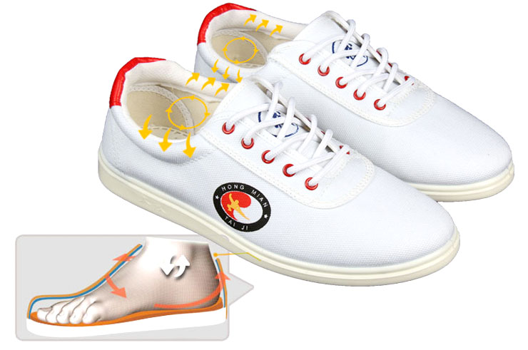 Hong Mian Taiji Shoes, Red Eyelets