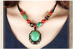 Collier, Pierres turquoise