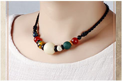 Necklace, White Bodhi