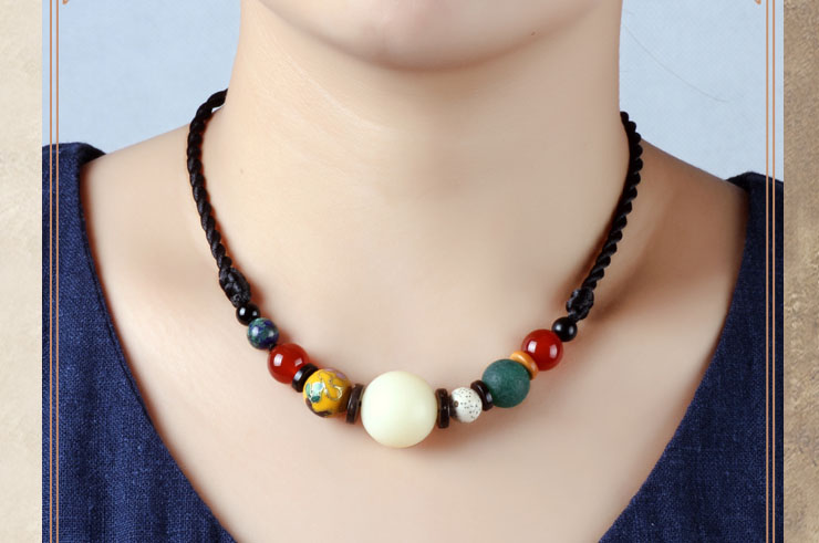 Necklace, White Bodhi