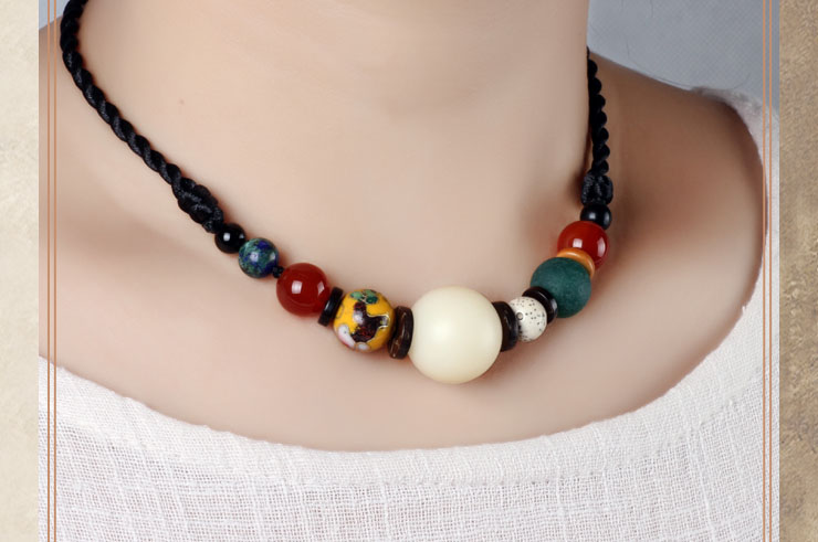 Necklace, White Bodhi