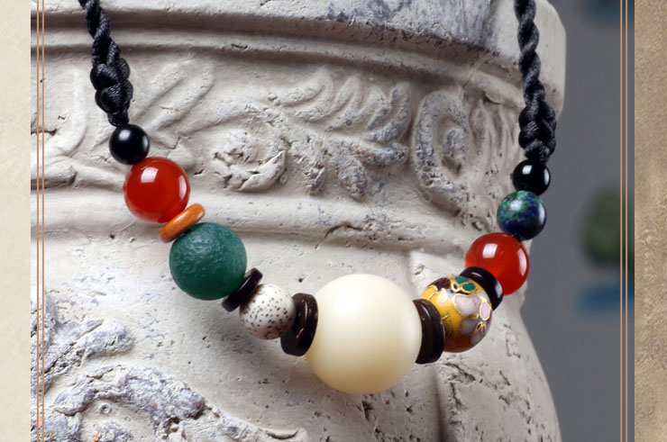 Necklace, White Bodhi