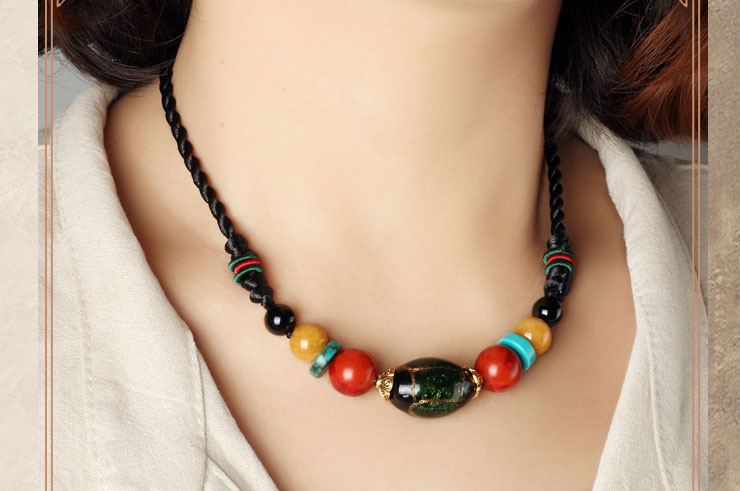 Coloured Glaze Necklace 3