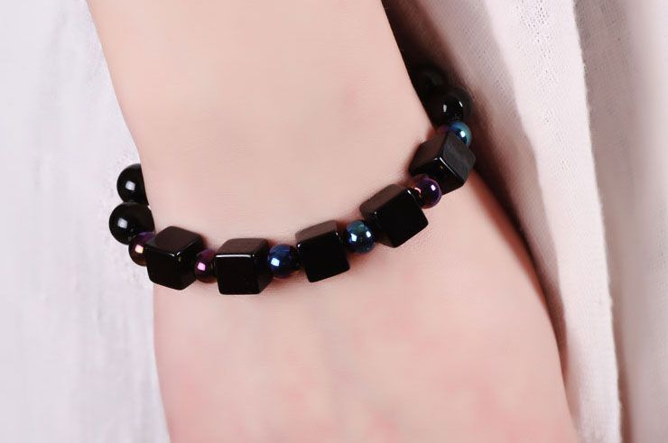 Bracelet, Agate Noir