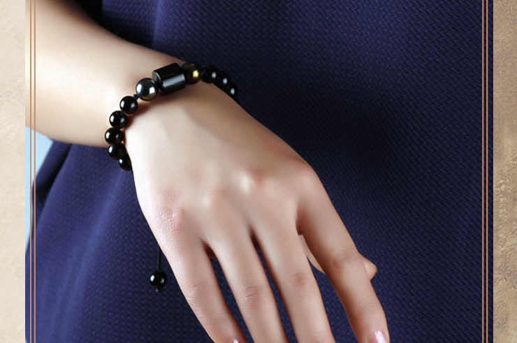 Bracelet, Agate Noir 2