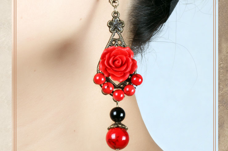 Boucle d'oreille Fleur 1