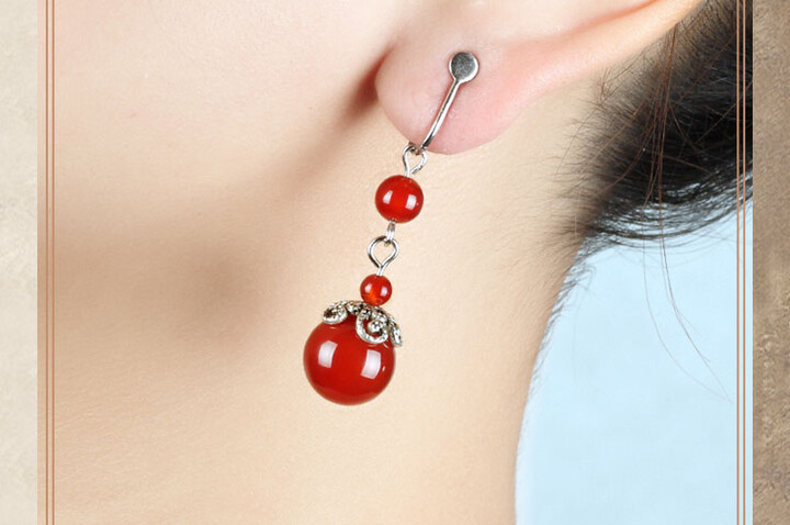 Boucle d'oreille Agate 1