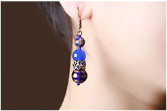 Boucle d'oreille cloisonné