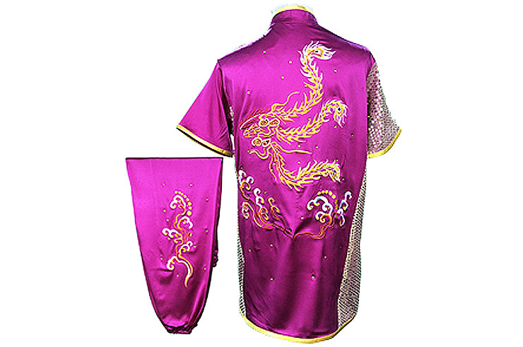 HanCui Chang Quan Competition Uniform, Fuchsia Phoenix