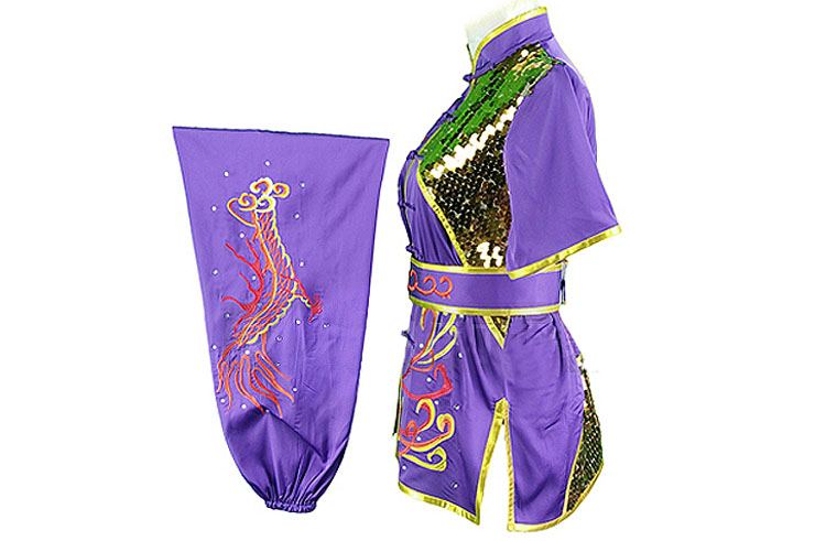 Vestido Concorrência Chang Quan HanCui, Dragão Violeta & Vermelho