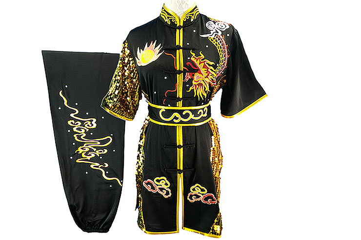 Traje competición Chang Quan HanCui, Dragón Negro y Oro 1