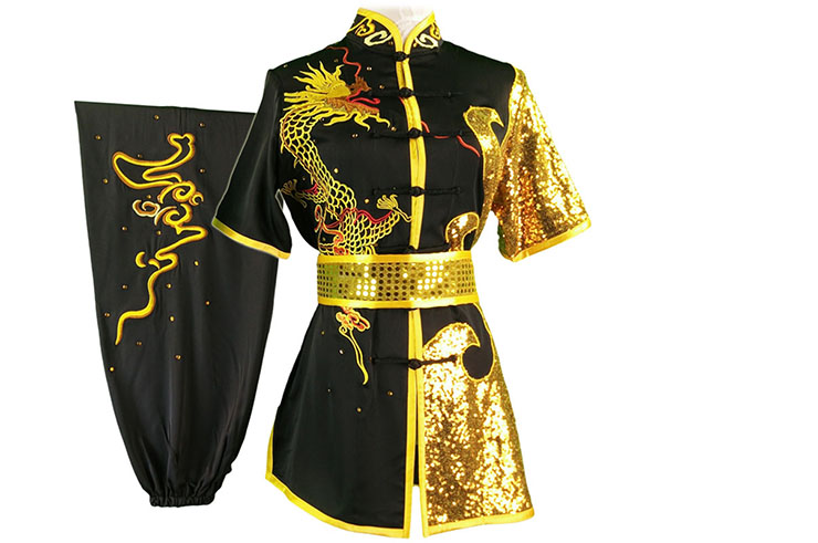 Traje competición Chang Quan HanCui, Dragón Negro y Oro 2