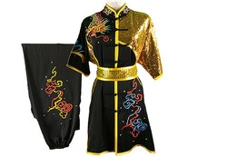 Vestido Concorrência Chang Quan HanCui, Dragão Preto & Ouro 3