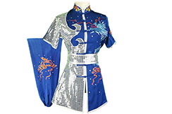 HanCui Chang Quan Competition Uniform, Blue & Silver Dragon 2