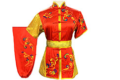 HanCui Chang Quan Competition Uniform, Red & Gold Clouds