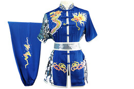Vestido Concorrência Chang Quan HanCui, Dragão Azul & Prata 3