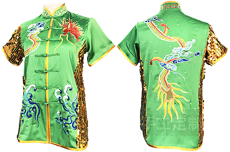 Traje competición Chang Quan HanCui, Dragón Verde y Oro