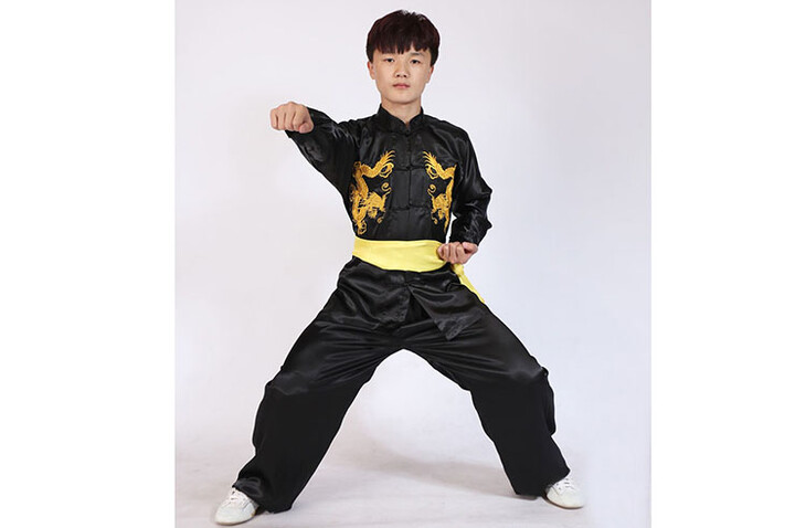 Vestido Taiji Duplo Dragões, Shaolin