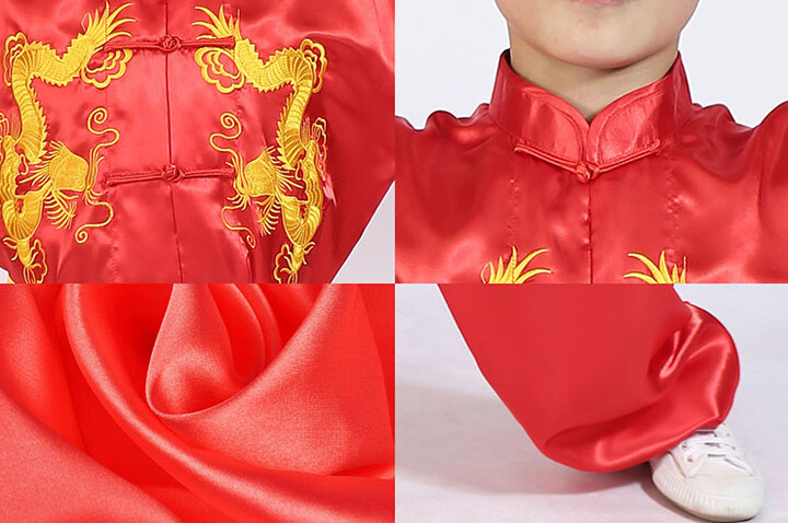 Vestido Taiji Duplo Dragões, Shaolin