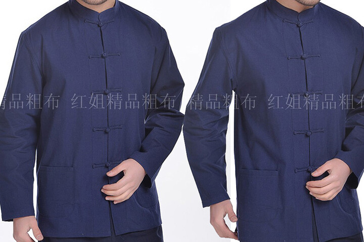 Blusa Tradicional «Tangzhuang» de Manga Comprida, Algodão
