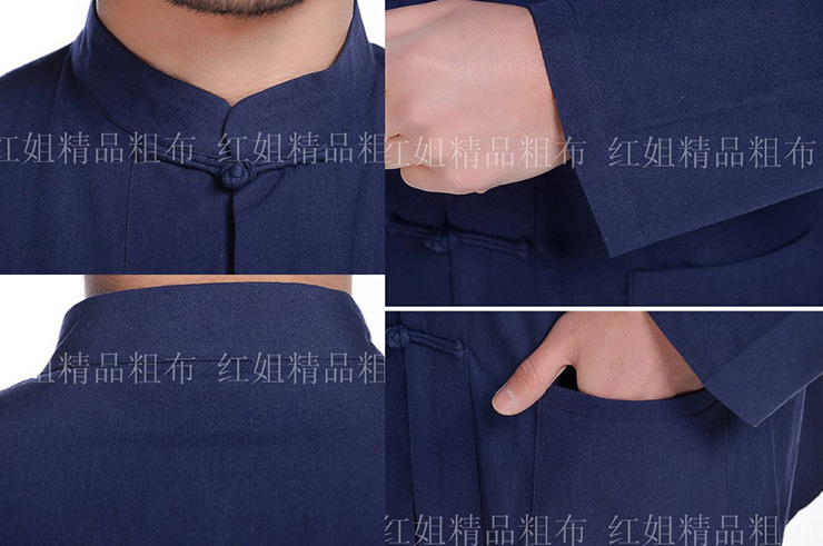 Camisa tradicional «Tangzhuang» Mangas Largas, Algodón