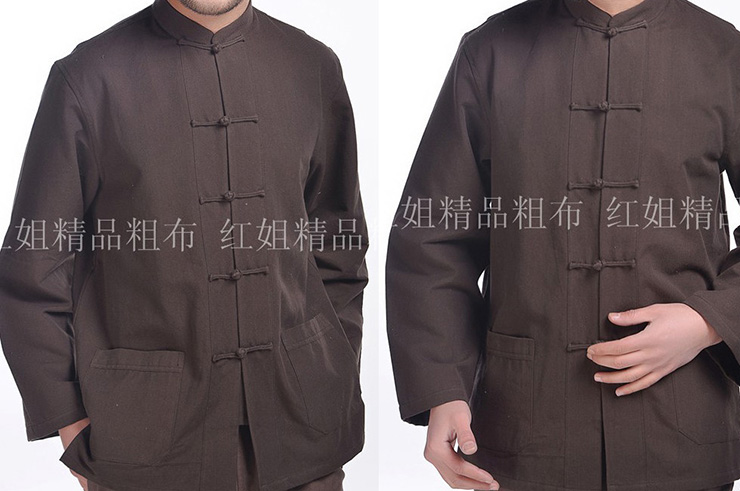 Camisa tradicional «Tangzhuang» Mangas Largas, Algodón