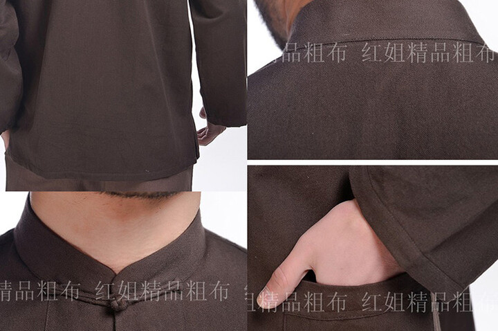 Blusa Tradicional «Tangzhuang» de Manga Comprida, Algodão