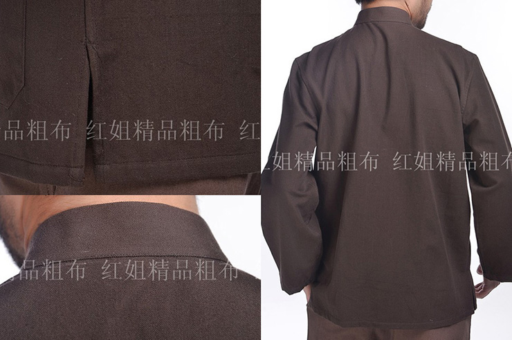 Topo Tradicional «Tangzhuang» Mangas Longo, Algodão