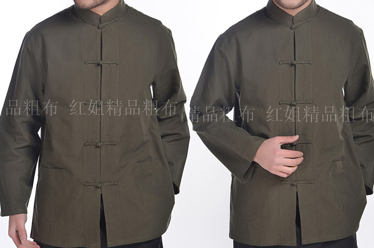 Haut Traditionnel «Tangzhuang» Manches Longues, Coton