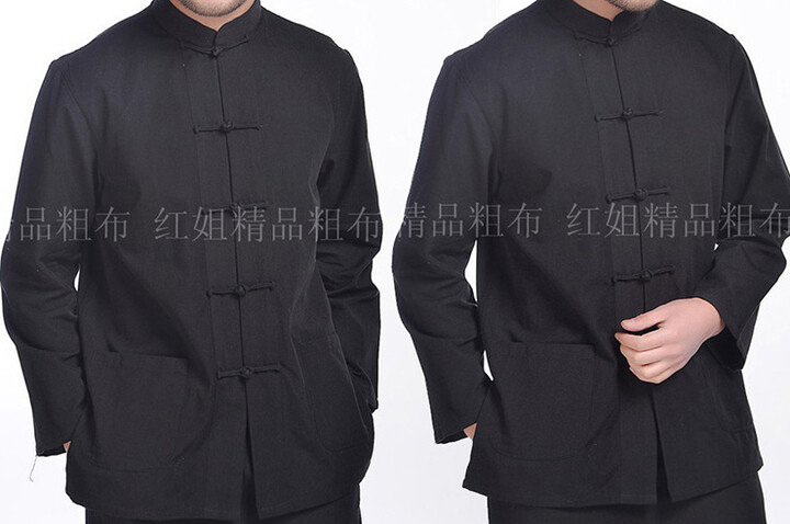 Blusa Tradicional «Tangzhuang» de Manga Comprida, Algodão