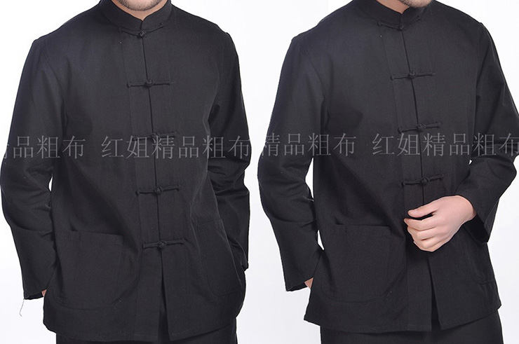 Camisa tradicional «Tangzhuang» Mangas Largas, Algodón